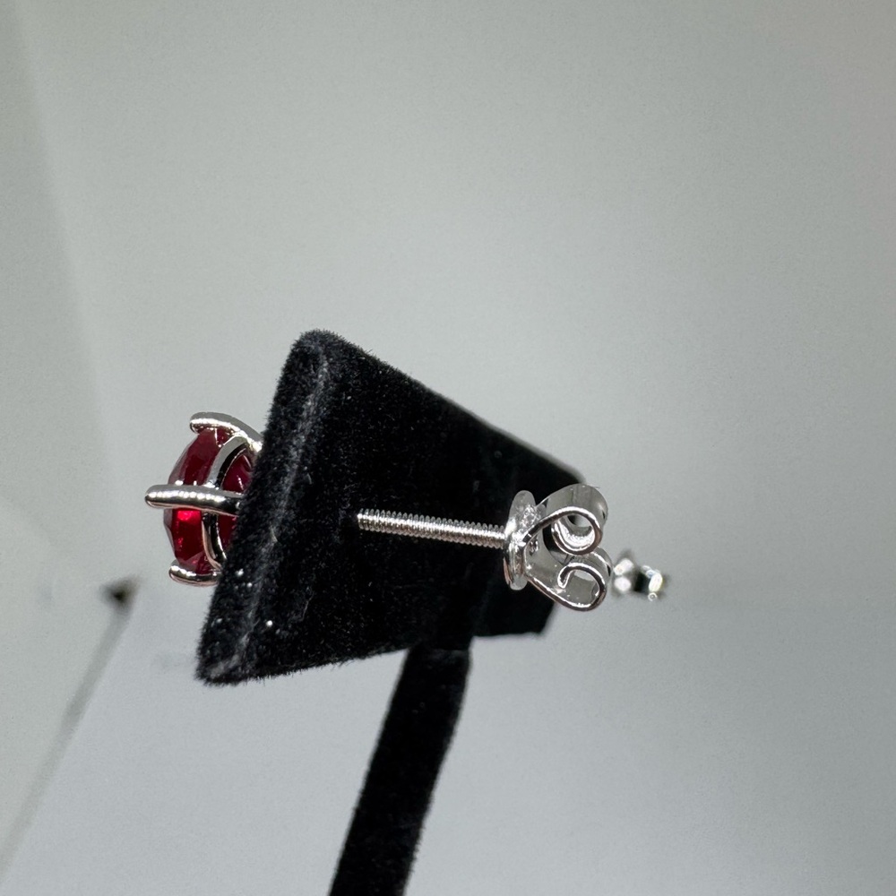 Ruby Stud Earrings - image 5